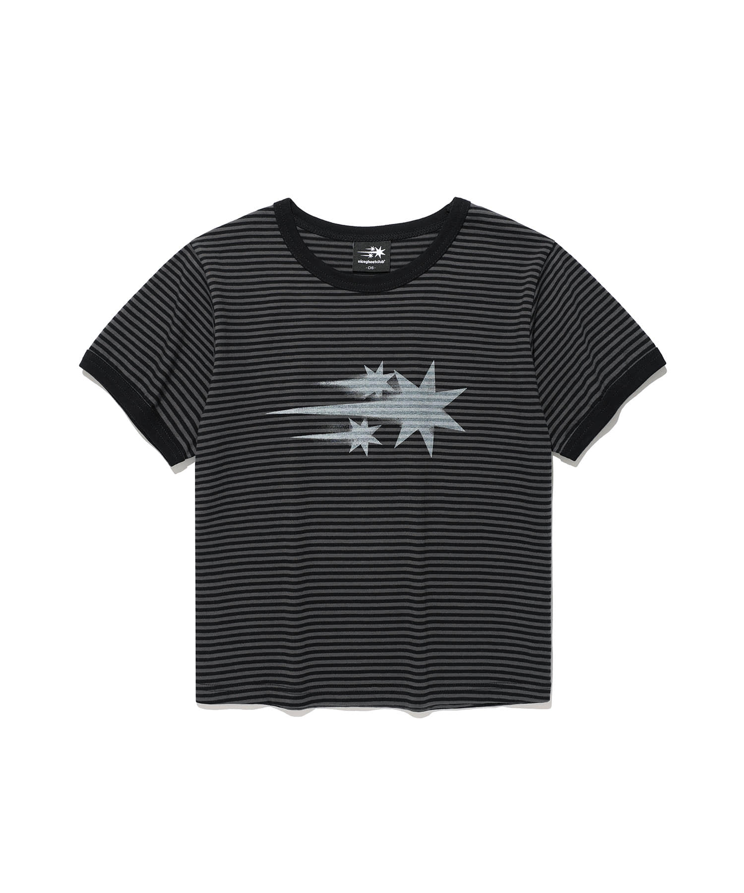 Nice Ghost Club Stripe Rush 3Star Ringer Crop Tee