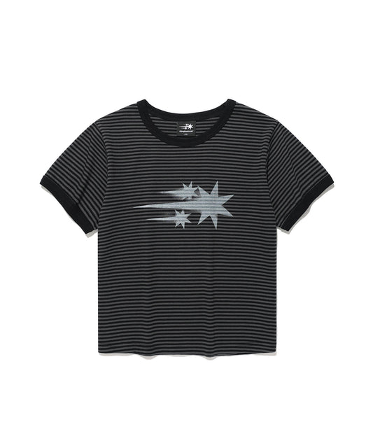 Nice Ghost Club Stripe Rush 3Star Ringer Crop Tee
