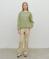 Marithé François Girbaud Winery Applique Logo Oversized Sweatshirt in Olive
