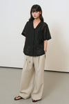 General Idea WOMAN Embroidery Lace Half Shirt