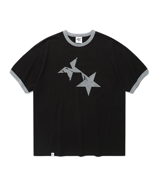Cavish Twin Star Ringer Short Sleeve T-Shirt