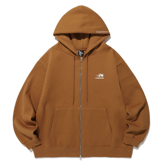 Nice Ghost Club 3STAR HALFTONE SYMBOL ZIP HOODIE [BROWN]