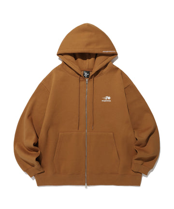 Nice Ghost Club 3STAR HALFTONE SYMBOL ZIP HOODIE [BROWN]