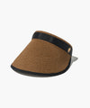 Marithé François Girbaud Circle Logo Raffia Sun Visor