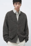 General Idea MAN Wool Blend Hairy Loose Fit Cardigan