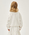 Marithé François Girbaud Kids White Eyelet Lace Zip-Up Jacket