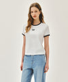 Marithé François Girbaud W CLASSIC LOGO RINGER TEE
