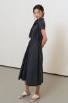 General Idea WOMAN Dolman Sleeve Belted Long Dress