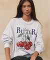 Bitter Cells Vintage Cherry Long Sleeve-Light Grey