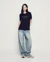 ADLV Woman Cubic Basic Logo Short Sleeve T-Shirt
