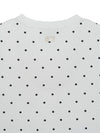 MLB Women's Dots Pattern Lettering Slim Semi Crop T-shirts