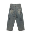 Nice Ghost Club Doodle Graphic Wide Jeans