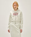 Marithé François Girbaud W CLASSIC LOGO CROP HOODIE ZIPUP