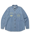 Cavish CVS WASHED DENIM SHIRT [BLUE]