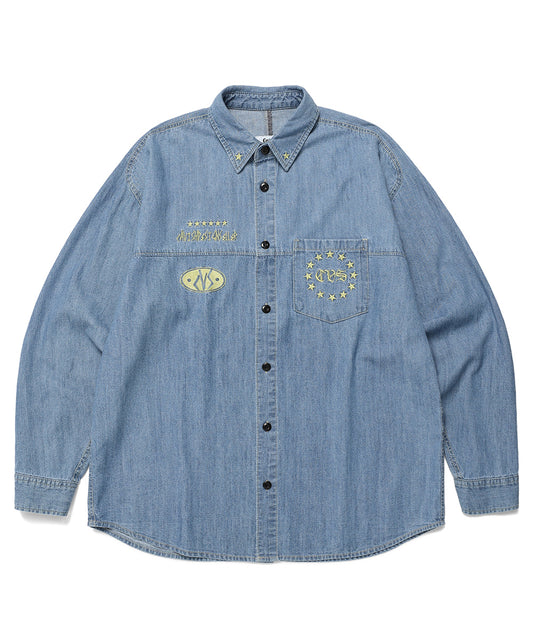 Cavish CVS WASHED DENIM SHIRT [BLUE]