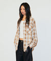 Mahagrid Bleached Raw-Cut Check Shirt