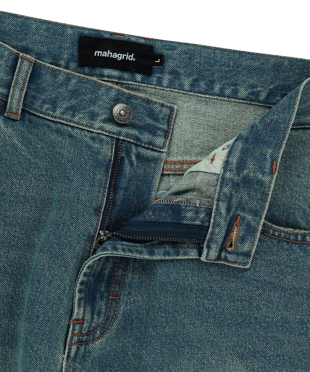 Mahagrid Mud Washing Denim Pant