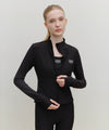 Marithé François Girbaud Marithé SPORT W SLIM ZIP-UP JACKET BLACK