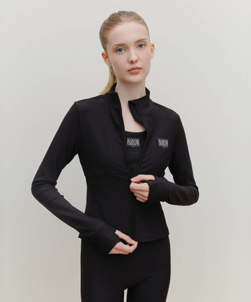 Marithé François Girbaud Marithé SPORT W SLIM ZIP-UP JACKET BLACK