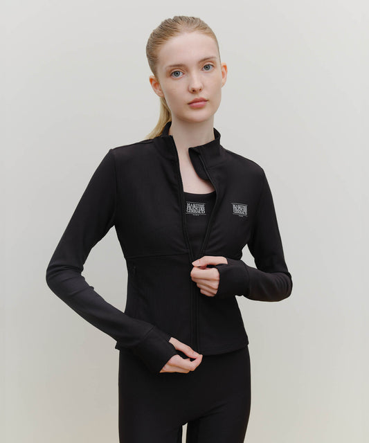 Marithé François Girbaud Marithé SPORT W SLIM ZIP-UP JACKET BLACK