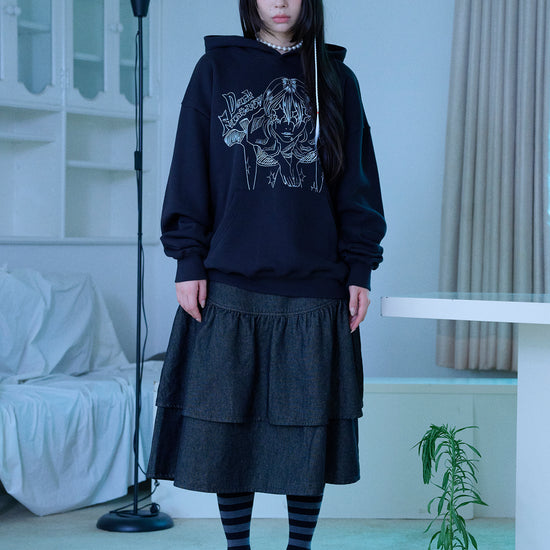 Nice Ghost Club Dark Fantasy Girl Hoodie