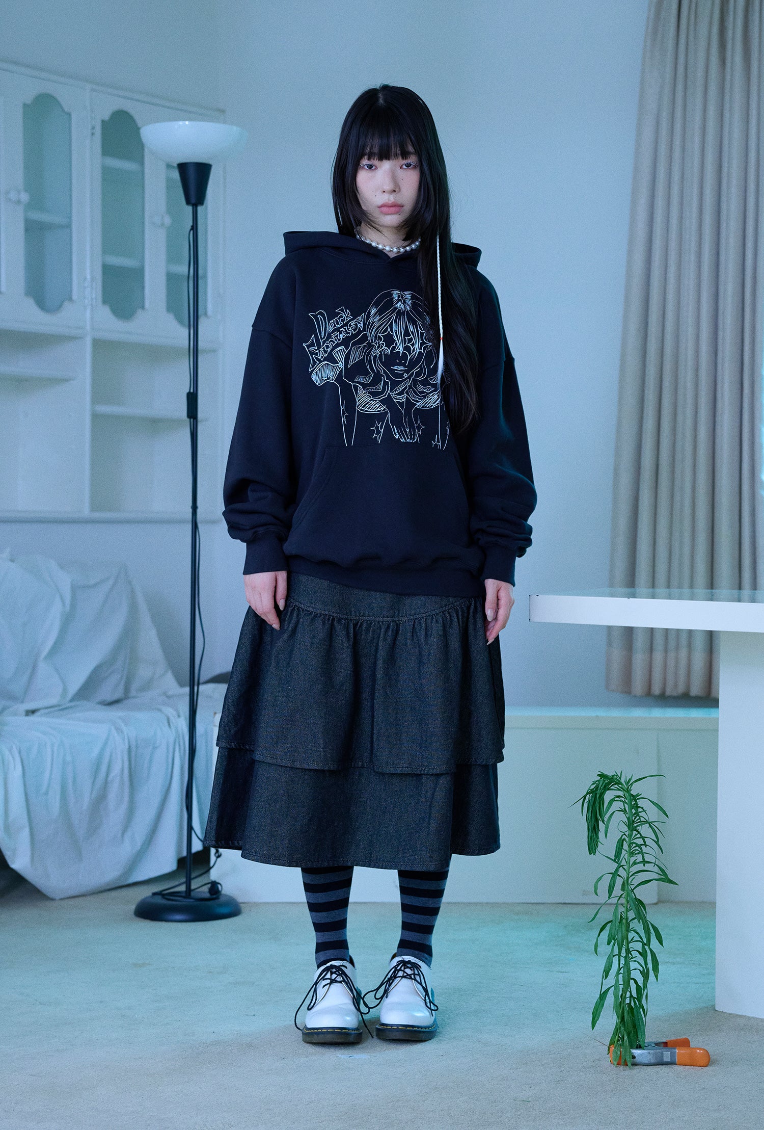 Nice Ghost Club Dark Fantasy Girl Hoodie