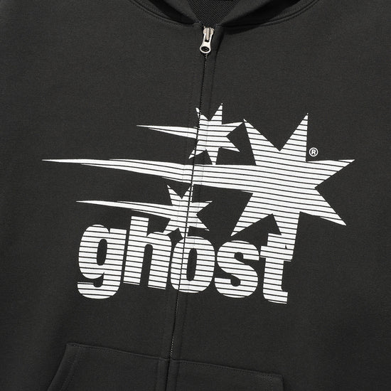 Nice Ghost Club Ghost 3Star Hoodie Zip Up [Charcoal]