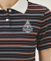 Marithé François Girbaud W STRIPE SLIM CROP COLLAR TEE