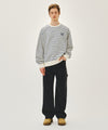 Marithé François Girbaud SMALL CLASSIC LOGO STRIPE SWEATSHIRT navy