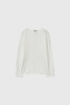 General Idea WOMAN Sheer Henley Neck Pullover
