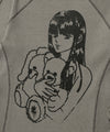 Nice Ghost Club Doll and the Girl Waffle Long Sleeve Tee