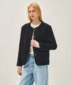 Marithé François Girbaud W TWEED ROUND NECK JACKET