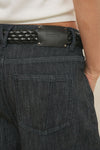 General Idea XS Exclusive Women's Semi Wide Denim Pants in Navy