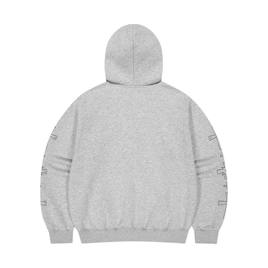 Mahagrid Cross Stud Hood Zip Up