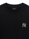 MLB Women's Basic Street Ribbed Short Sleeve Knit Pullover
