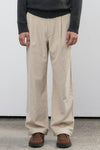 General Idea MAN Single Pleat Corduroy Pants [IVORY] / SBE4M11006