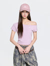 MLB Women's Basic Off Shoulder T-Shirts
