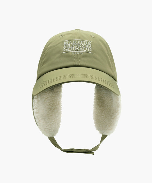 Marithé François Girbaud MOUVEMENT EARFLAP BALL CAP light beige