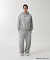 Mahagrid mah CUT OFF APPLIQUE ZIP-UP HOODIE