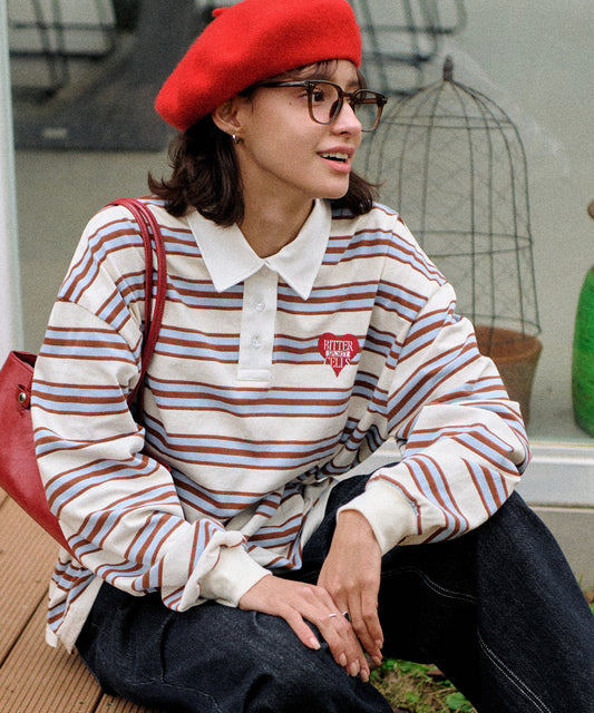 Bitter Cells Union Stripe Collar Tee