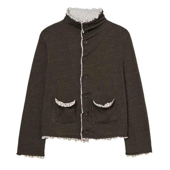 AEAE Layered Cardigan in Khaki