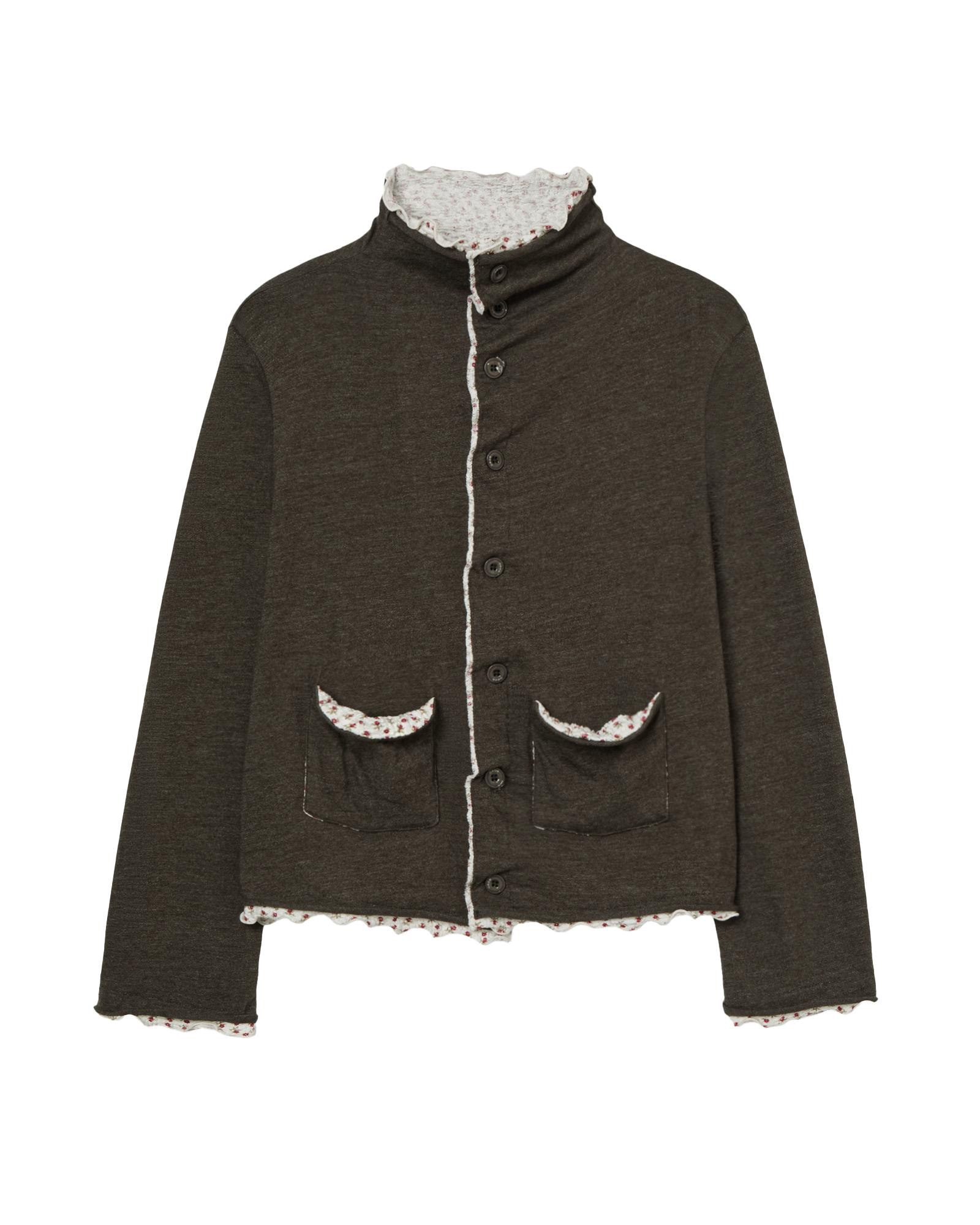 AEAE Layered Cardigan in Khaki