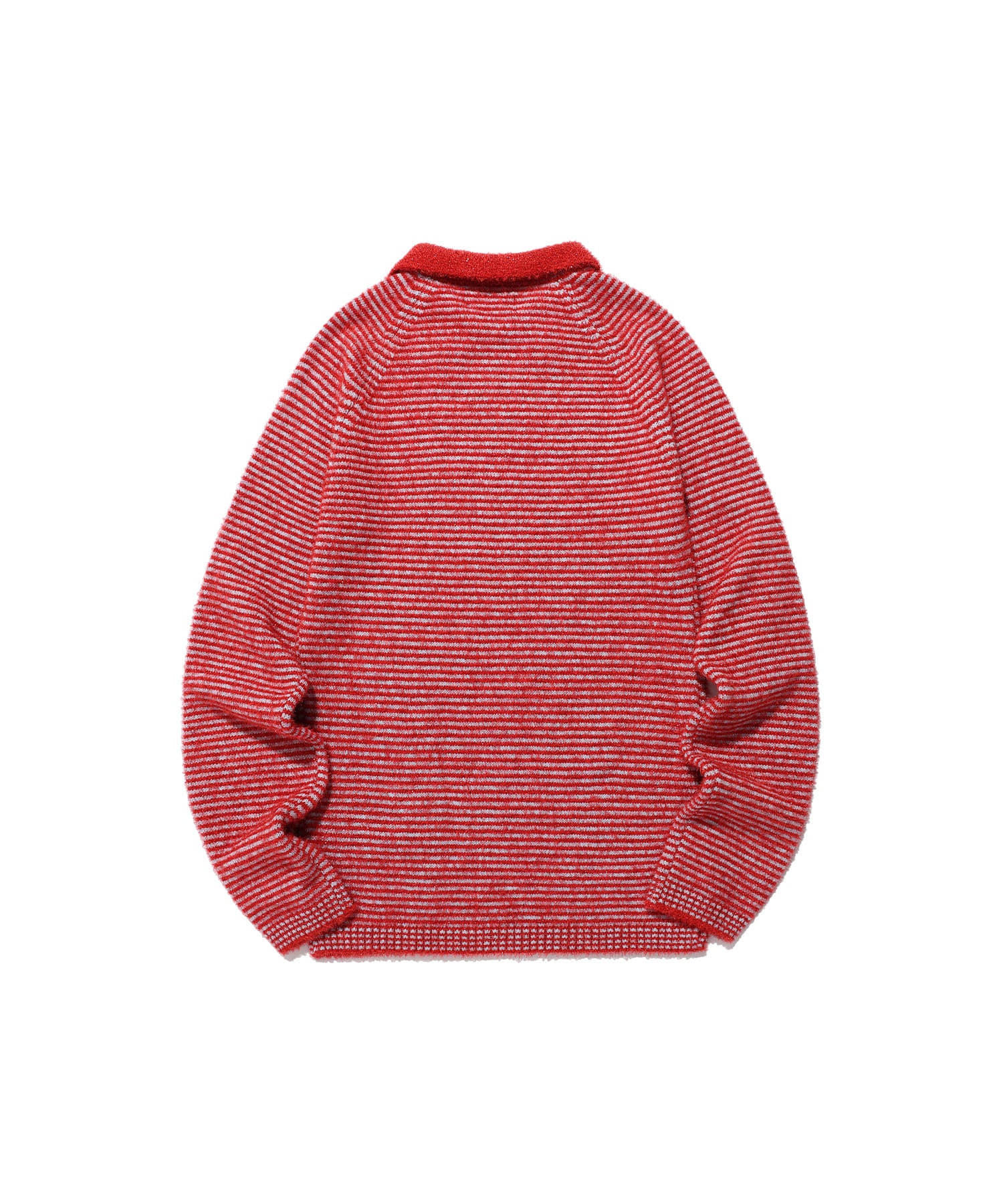 Nice Ghost Club Stripe Collar Long Sleeve Knit Tee