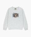 Marithé François Girbaud Kids Flower Bear Classic Logo Regen Sweatshirt Light Heather Gray
