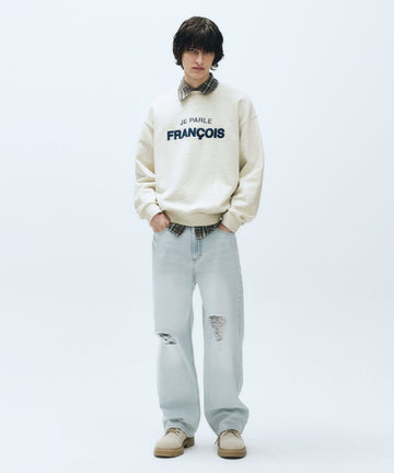Marithé François Girbaud M Damaged Washing Denim Pants