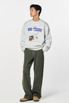 General Idea UNISEX Puppy Overfit Brushed Sweatshirt [White Melange]