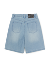 MLB Women's Basic Small Logo Summer Tencel 9in Denim Shorts