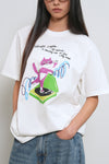 General Idea WOMAN Dancing Cat Oversized Short Sleeve T-Shirt [LIME]