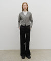 Marithé François Girbaud W V-NECK CROP CARDIGAN heather gray