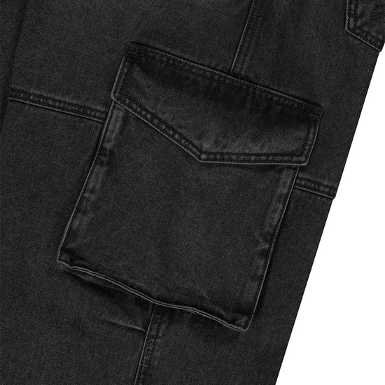 Mahagrid Wide Cargo Denim Pant